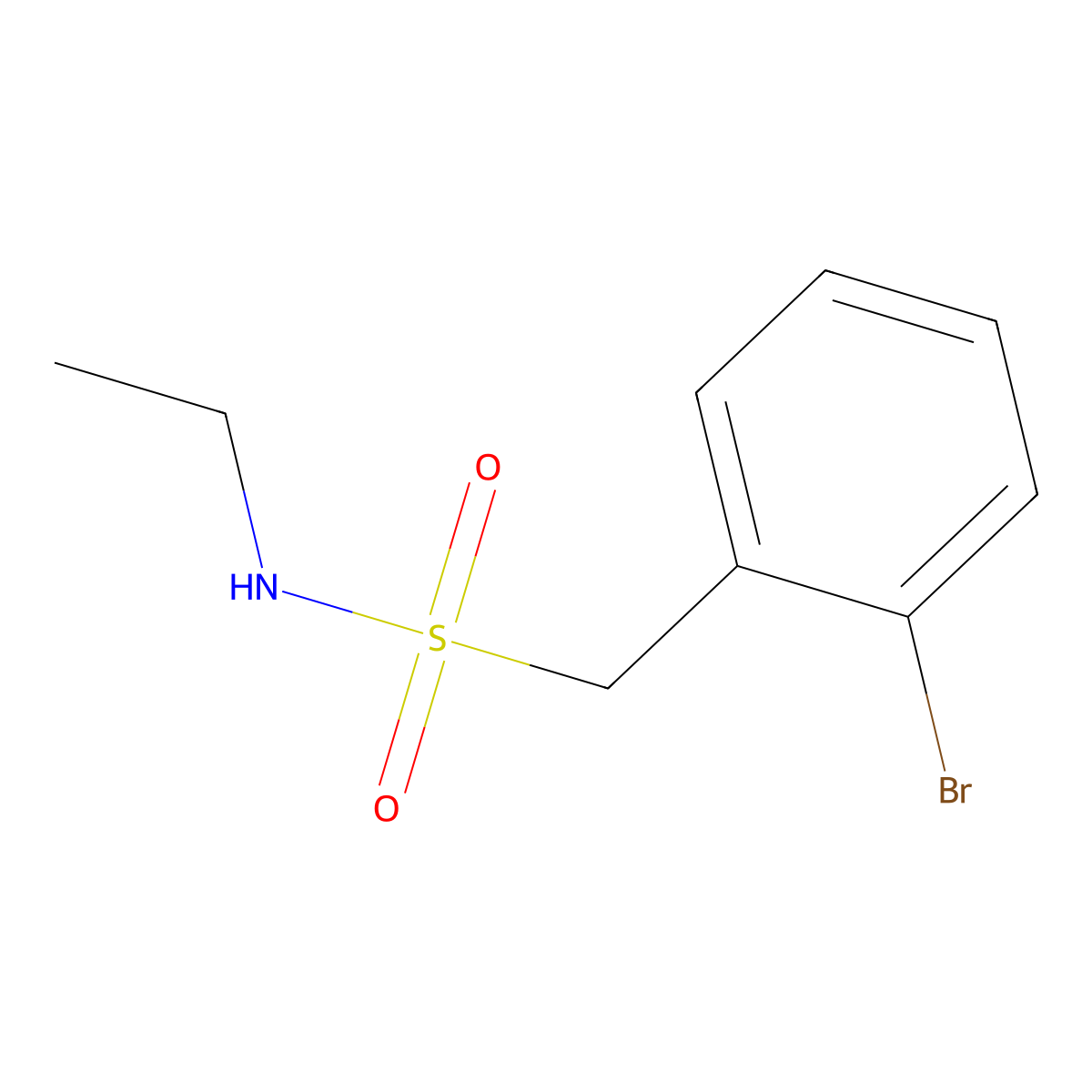 1-(2-bromophenyl)-N-ethylmethanesulfonamide molecular structure, CAS 1621414-71-8