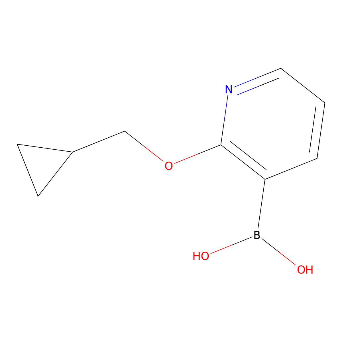 2-(Cyclopropylmethoxy)pyridine-3-boronic acid molecular structure, CAS 1621416-45-2