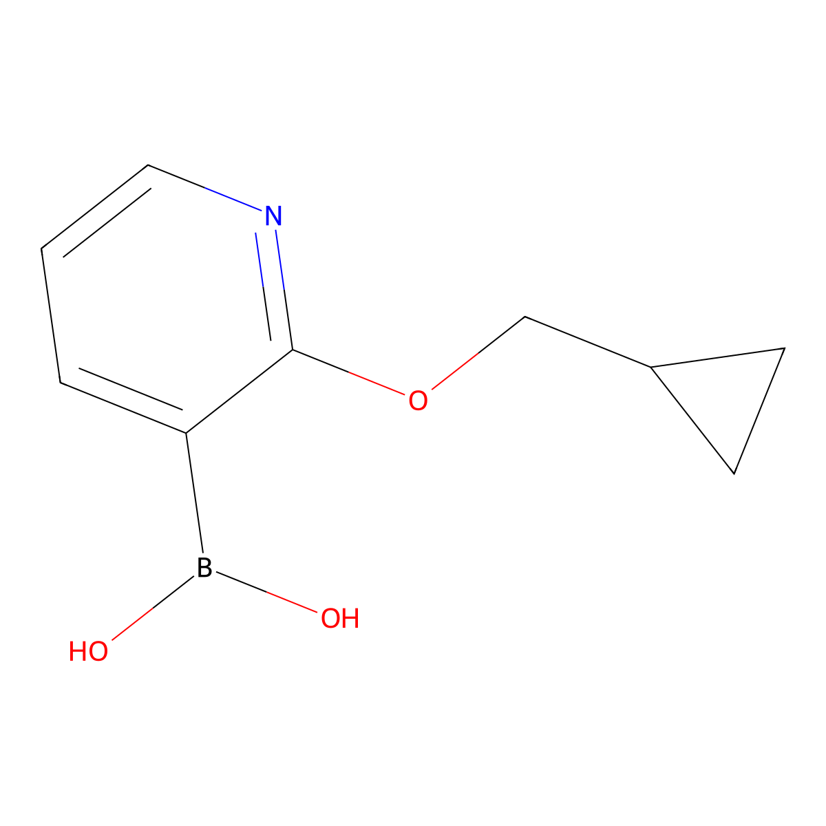 2-(Cyclopropylmethoxy)pyridine-3-boronic acid molecular structure, CAS 1621416-45-2