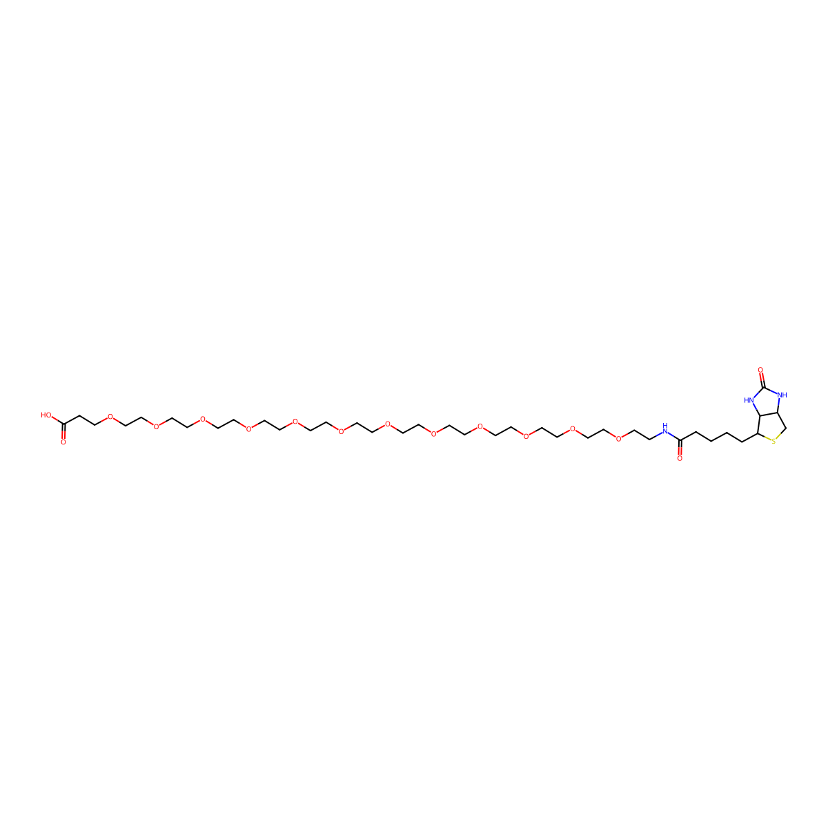 Biotin-PEG12-Acid molecular structure, CAS 1621423-14-0
