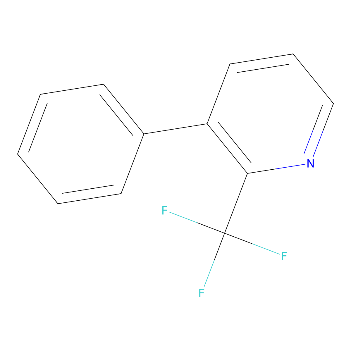 3-Phenyl-2-(trifluoromethyl)pyridine molecular structure, CAS 1621460-67-0