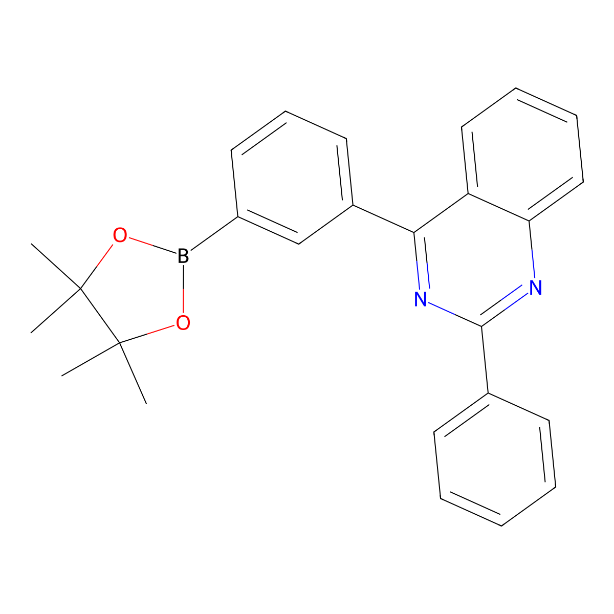 2-Phenyl-4-(3-(4,4,5,5-tetramethyl-1,3,2-dioxaborolan-2-yl)phenyl)quinazoline molecular structure, CAS 1621467-97-7