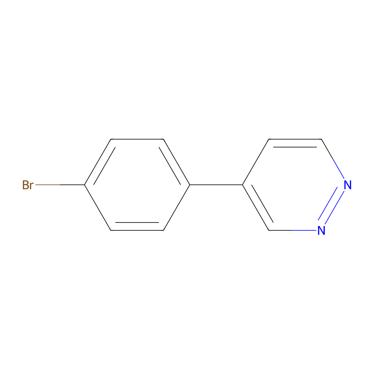 4-(4-Bromophenyl)pyridazine molecular structure, CAS 1621468-76-5