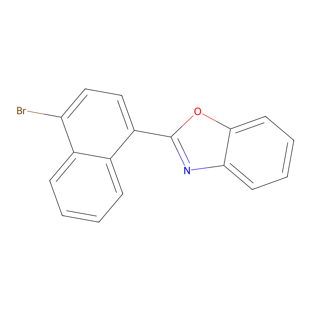 2-(4-Bromo-1-naphthalenyl)benzoxazole molecular structure, CAS 1621469-39-3