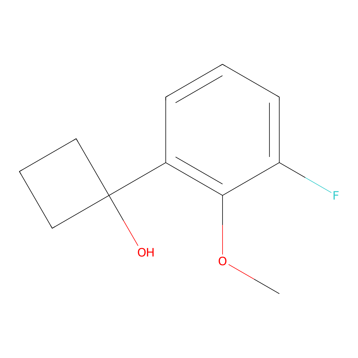 1-(3-Fluoro-2-methoxyphenyl)cyclobutanol molecular structure, CAS 1621475-92-0