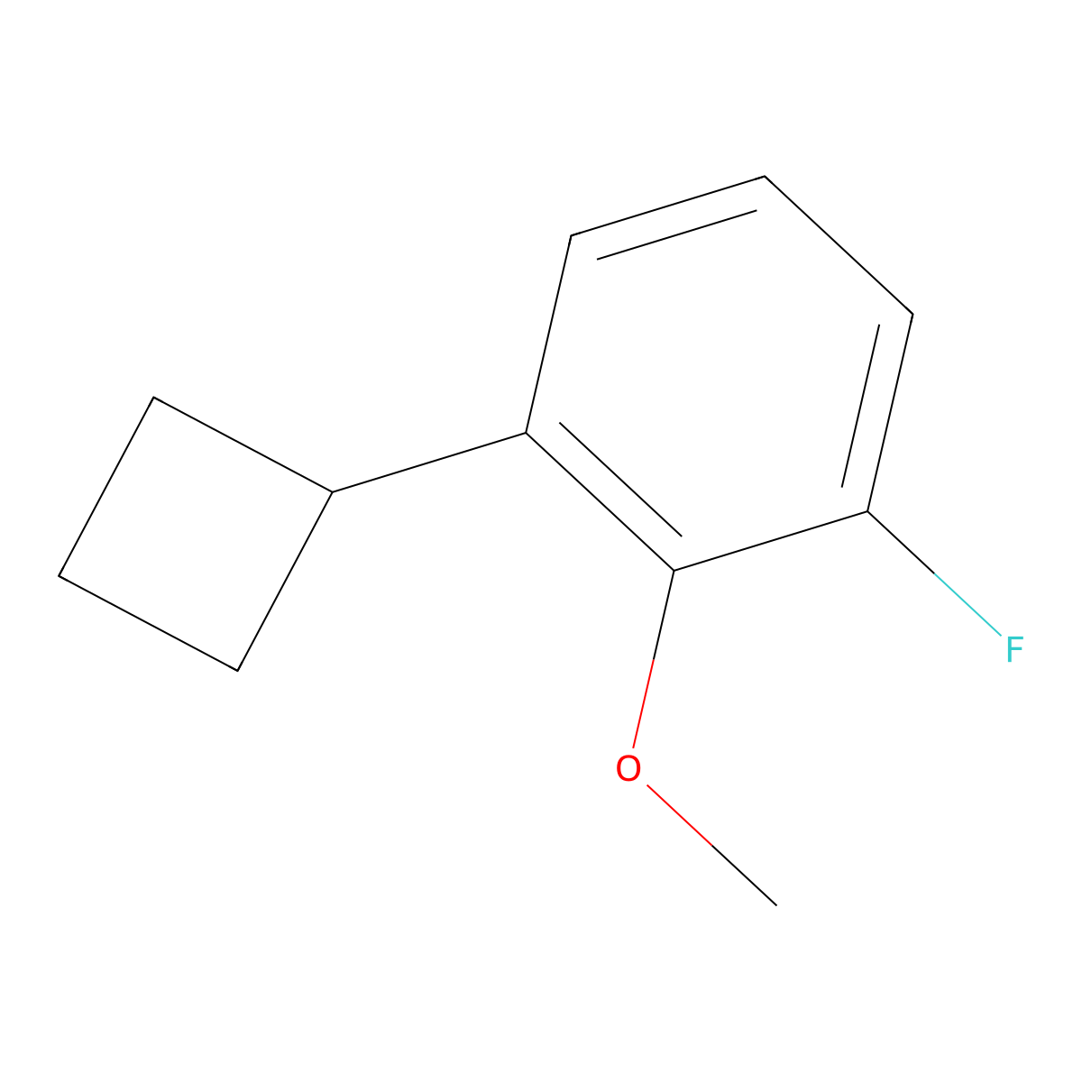 1-Cyclobutyl-3-fluoro-2-methoxybenzene molecular structure, CAS 1621475-93-1