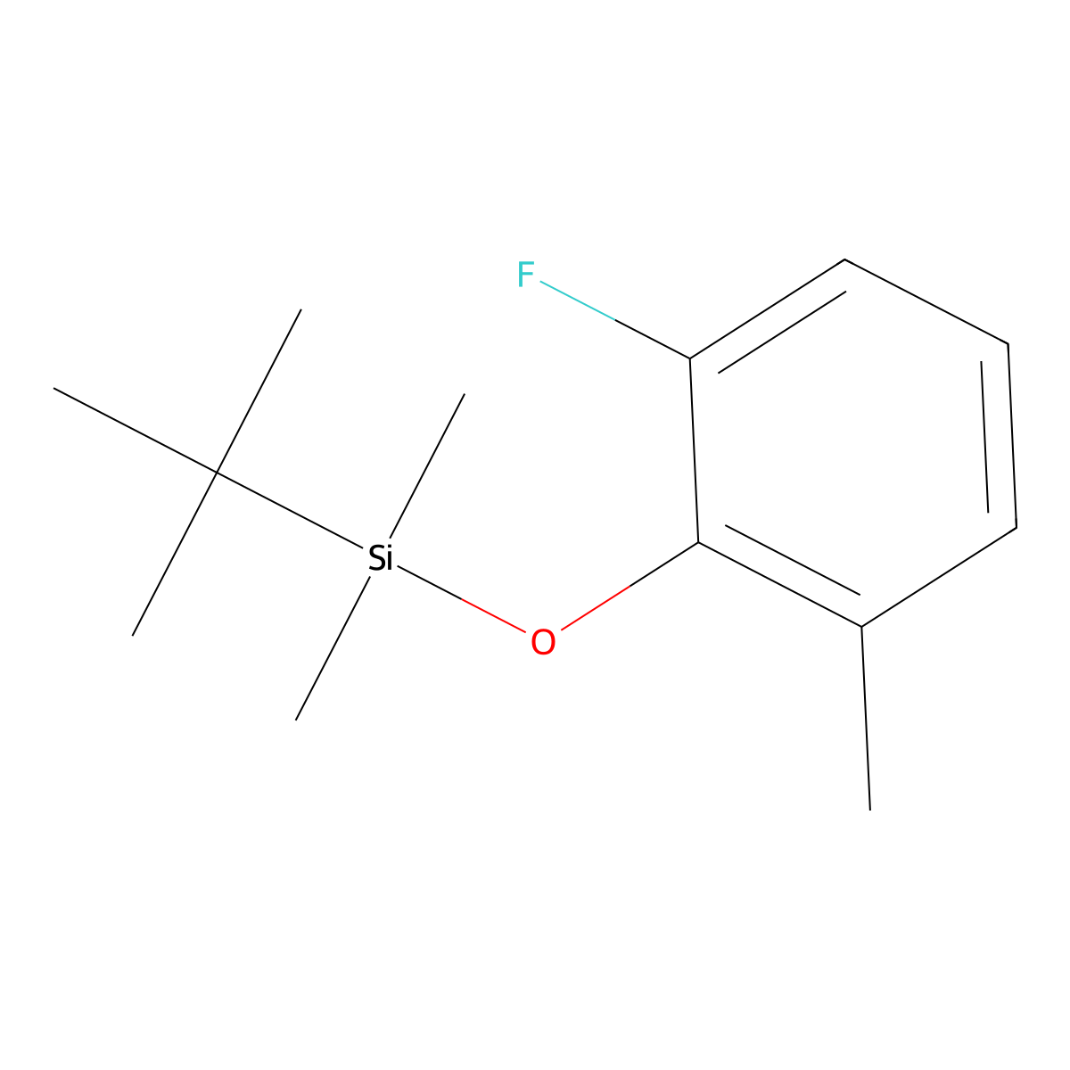 tert-Butyl(2-fluoro-6-methylphenoxy)dimethylsilane molecular structure, CAS 1621476-14-9