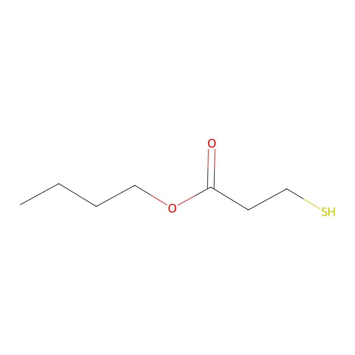 Butyl 3-mercaptopropionate molecular structure, CAS 16215-21-7