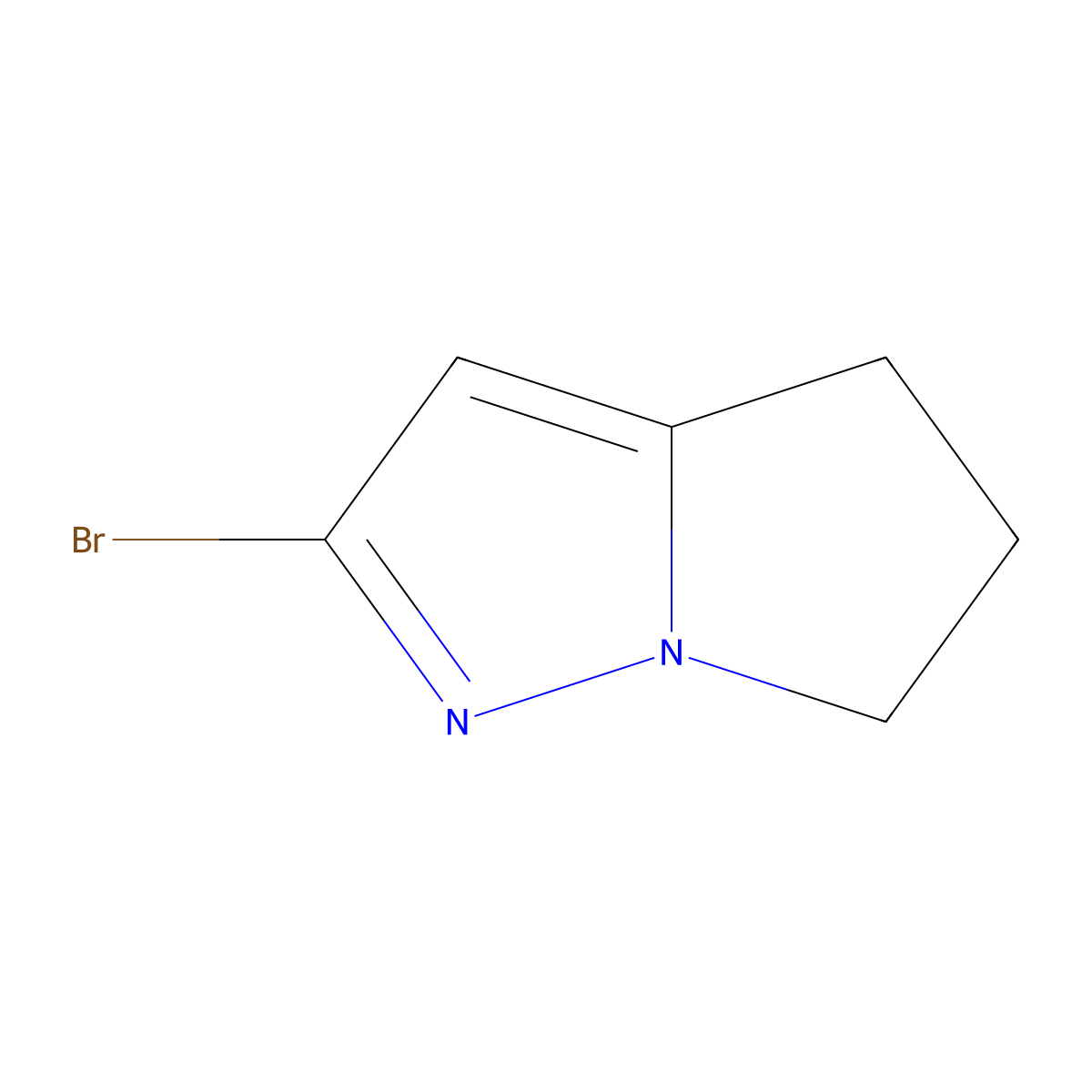 2-bromo-4H,5H,6H-pyrrolo[1,2-b]pyrazole molecular structure, CAS 1621526-58-6
