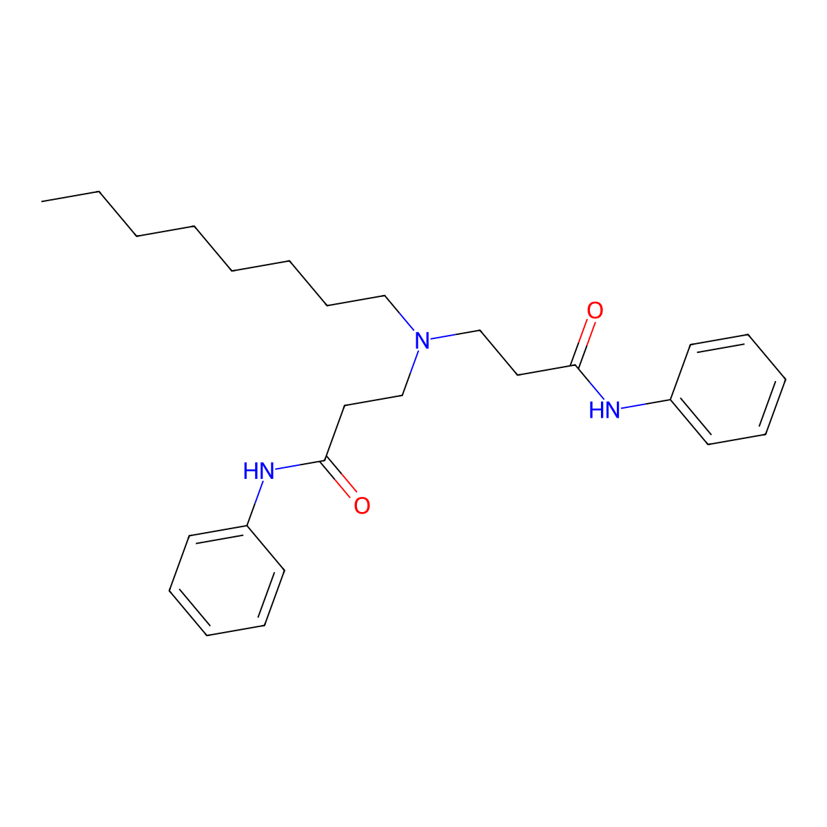 3,3'-(octylazanediyl)bis(N-phenylpropanamide) molecular structure, CAS 1621535-90-7