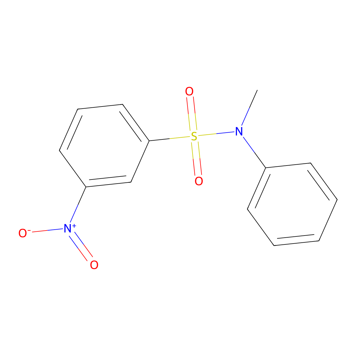 N-Methyl-3-nitro-N-phenylbenzenesulfonamide molecular structure, CAS 162155-18-2