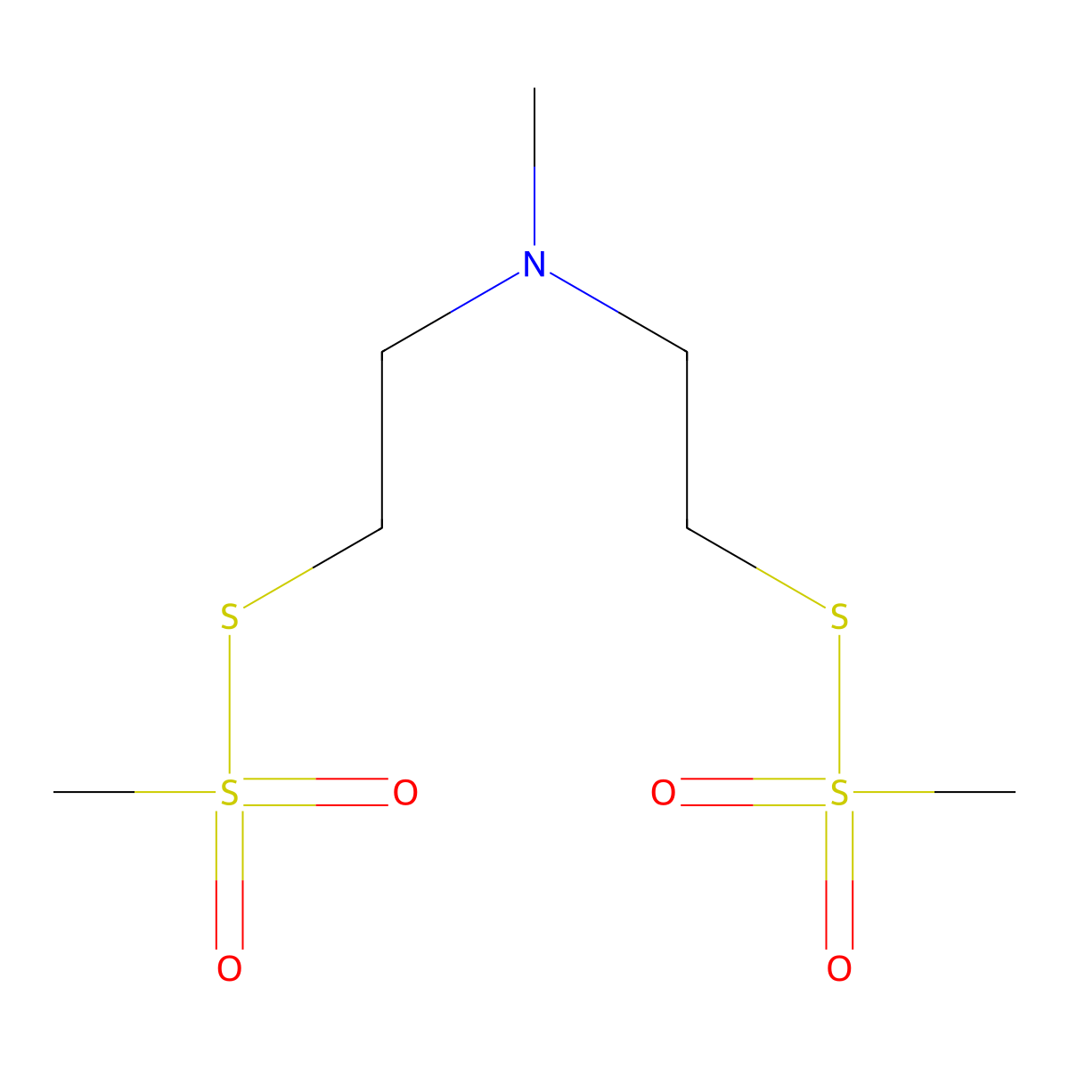 Bis-(2-methanethiosulfonatoethyl)methylamine molecular structure, CAS 16216-82-3