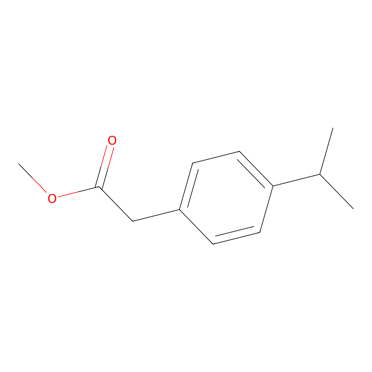 Methyl 4-isopropylphenylacetate molecular structure, CAS 16216-94-7