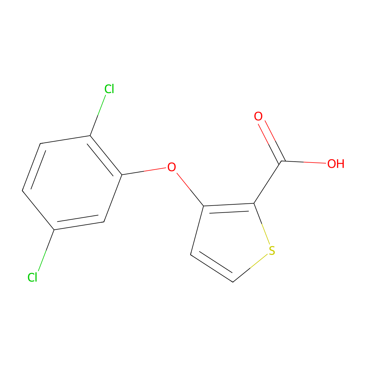3-(2,5-Dichlorophenoxy)thiophene-2-carboxylic acid molecular structure, CAS 1621616-21-4
