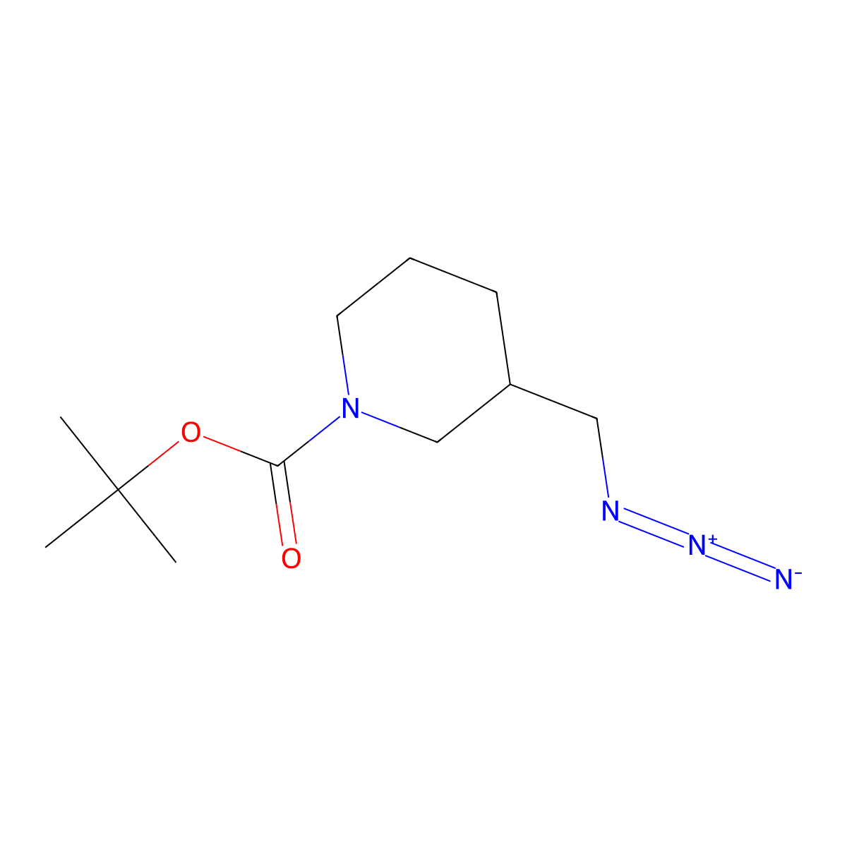 tert-Butyl 3-(azidomethyl)piperidine-1-carboxylate molecular structure, CAS 162167-94-4