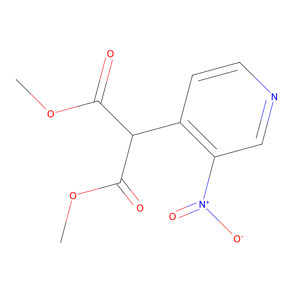 1,3-Dimethyl 2-(3-nitropyridin-4-yl)propanedioate molecular structure, CAS 1621671-28-0