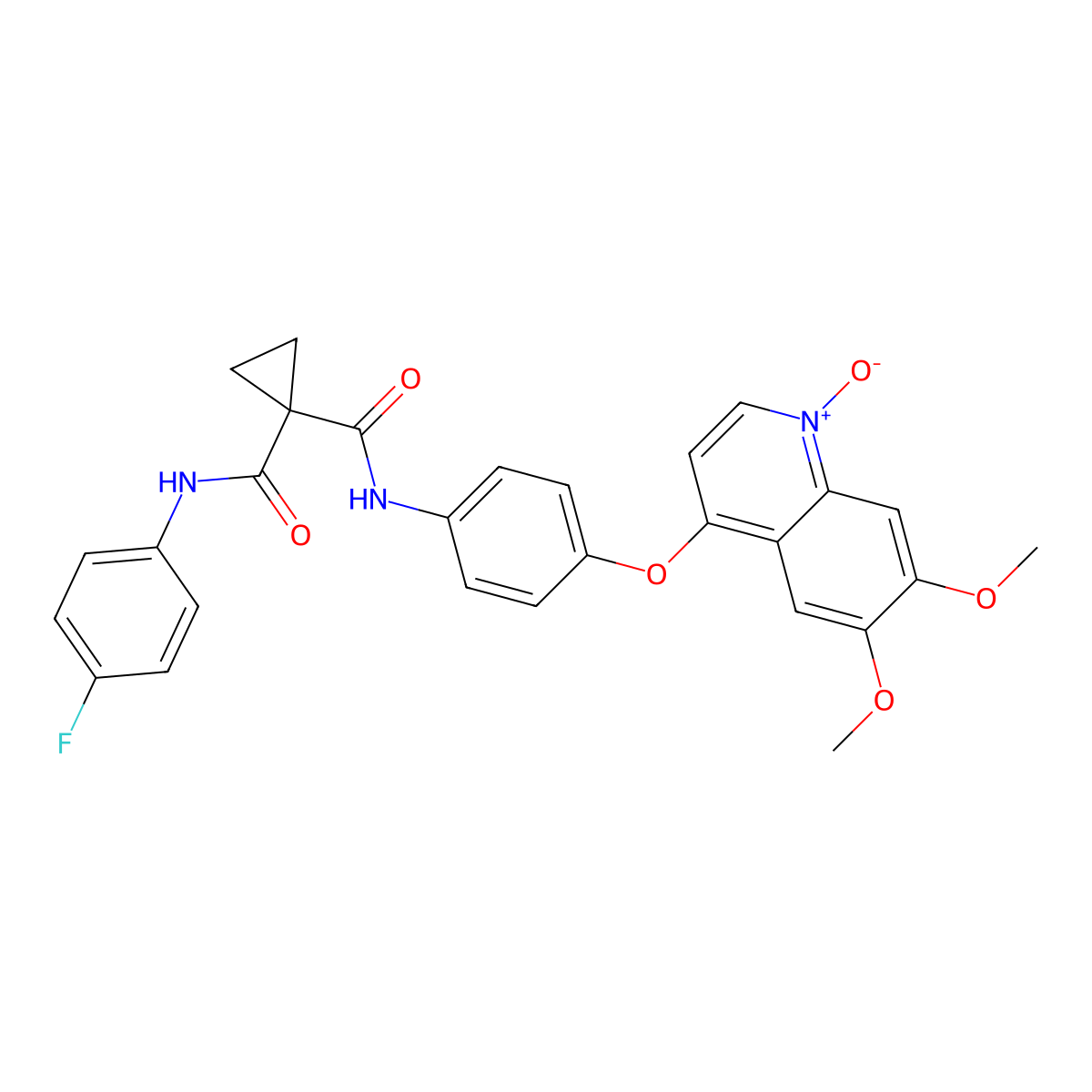 Cabozantinib N-oxide molecular structure, CAS 1621681-63-7