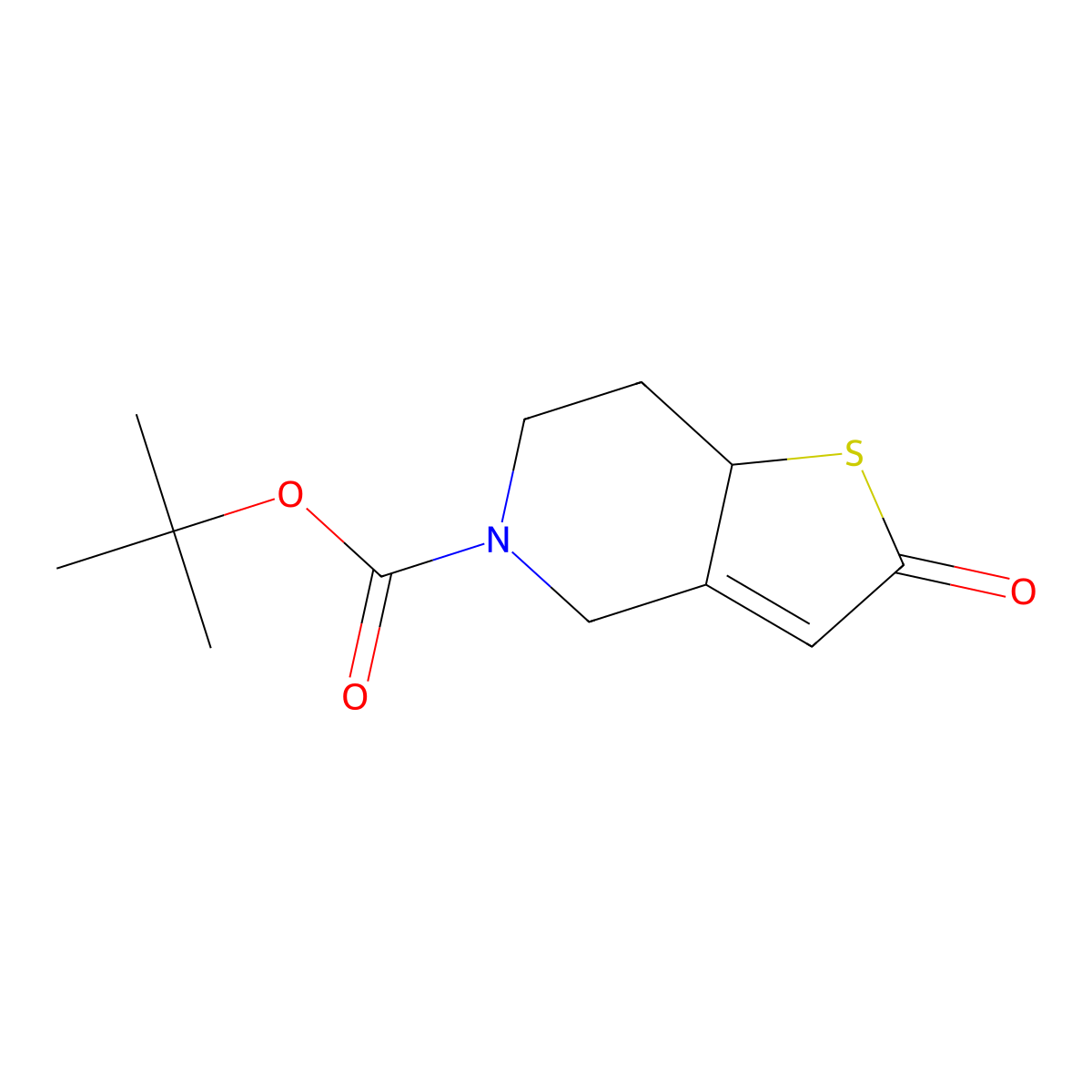 tert-butyl 2-oxo-2H,4H,5H,6H,7H,7aH-thieno[3,2-c]pyridine-5-carboxylate molecular structure, CAS 1621687-32-8