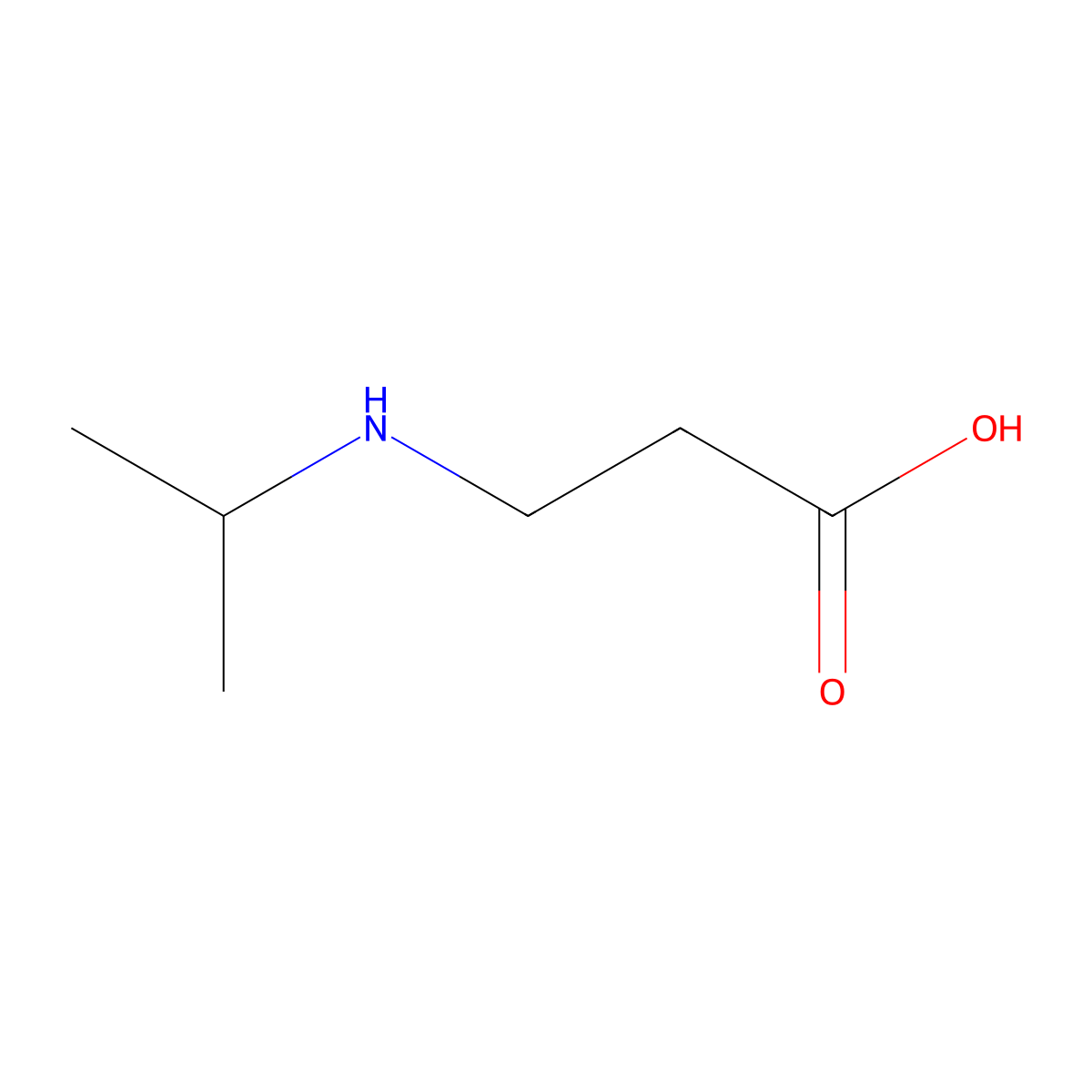 3-[(Propan-2-yl)amino]propanoic acid molecular structure, CAS 16217-35-9
