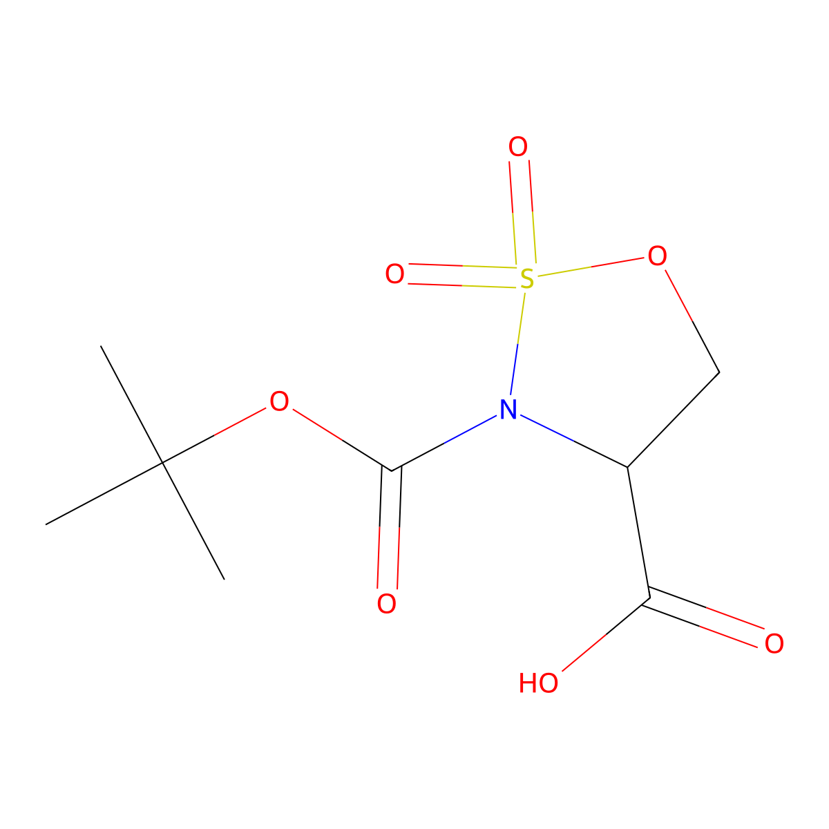 (R)-N-(tert-butoxycarbonyl)serinic acid S,S-dioxide molecular structure, CAS 1621706-88-4