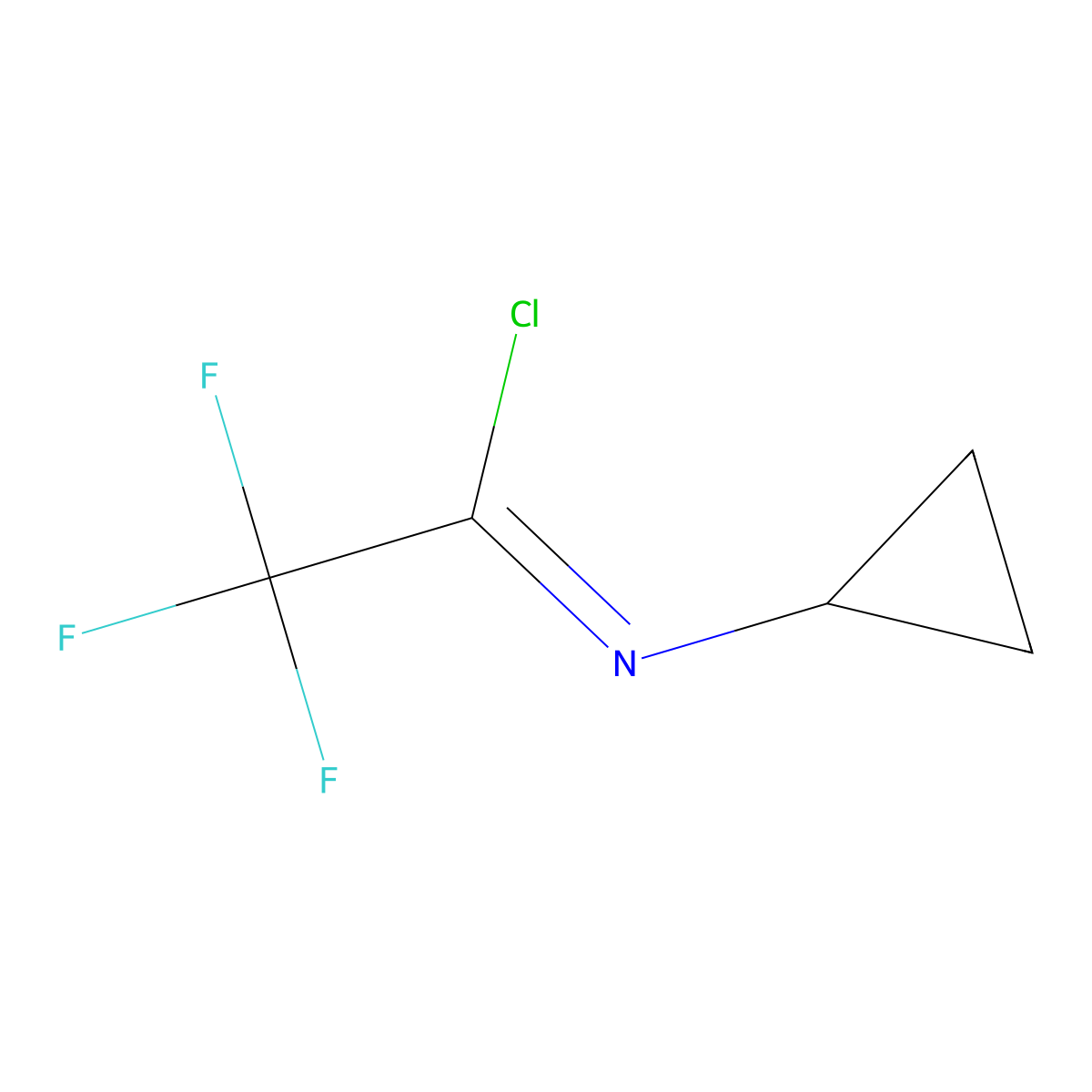 (E)-N-cyclopropyl-2,2,2-trifluoroethanecarbonimidoyl chloride molecular structure, CAS 1621732-78-2
