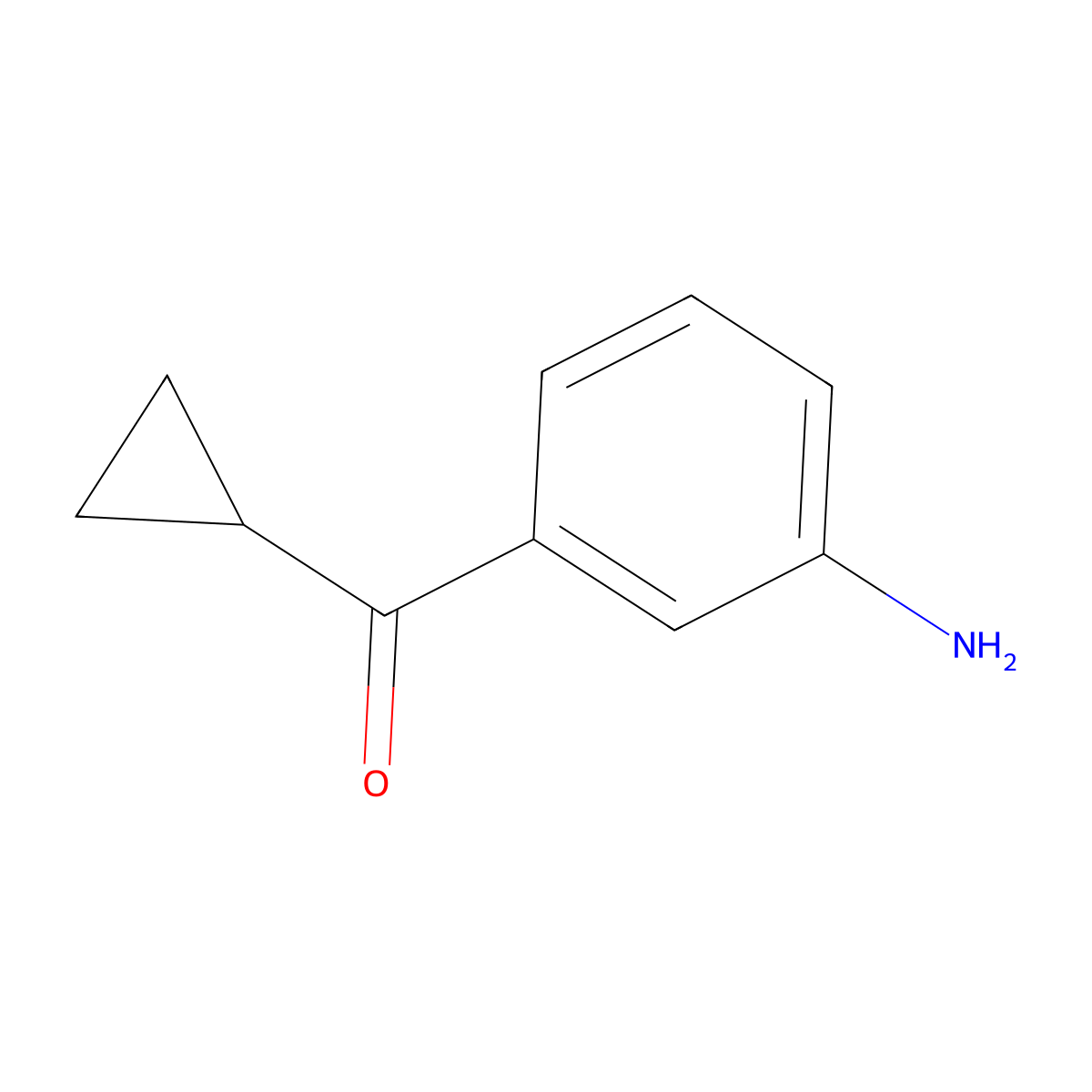 (3-Aminophenyl)(cyclopropyl)methanone molecular structure, CAS 162174-75-6