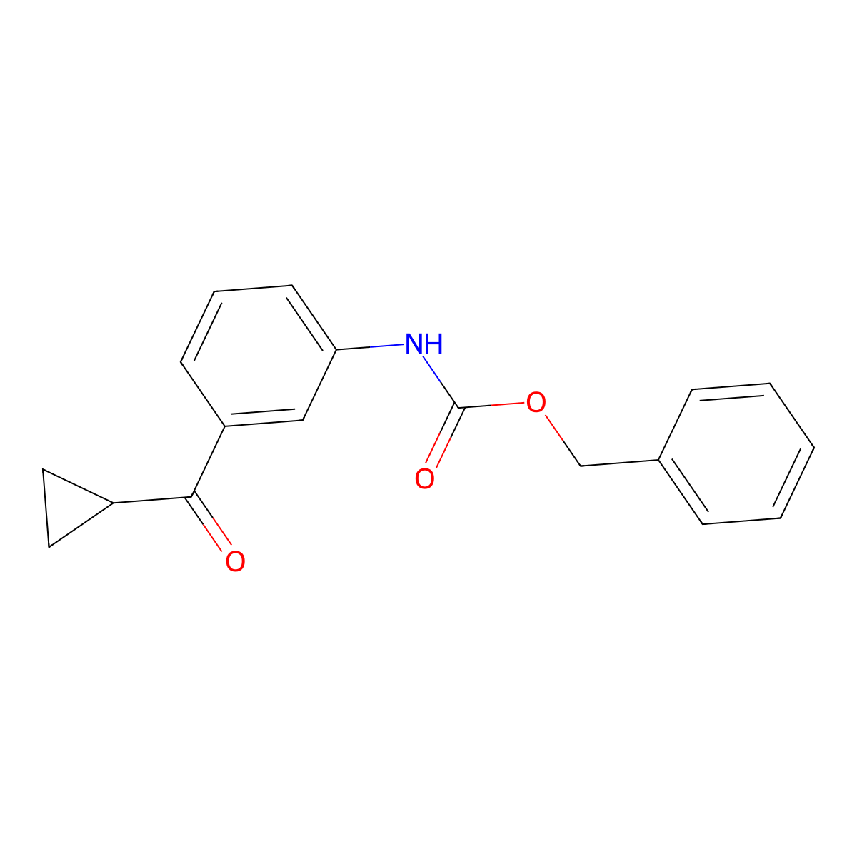 (3-Cyclopropanecarbonyl-phenyl)-carbamic acid benzyl ester molecular structure, CAS 162174-76-7