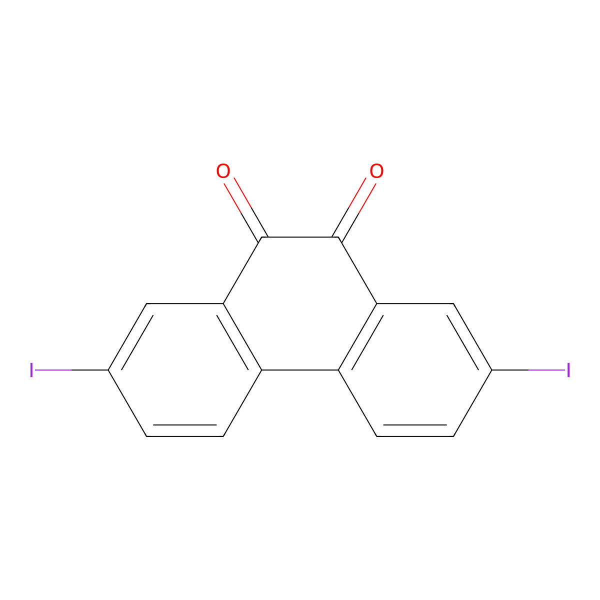 2,7-Diiodophenanthrene-9,10-dione molecular structure, CAS 16218-32-9