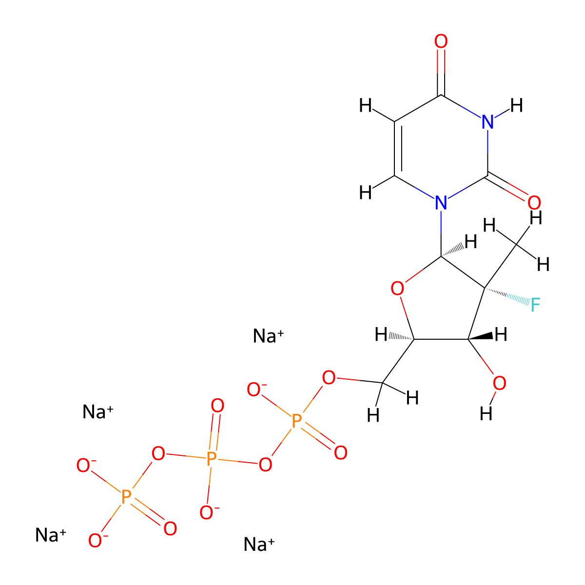PSI-7409 (tetrasodium) molecular structure, CAS 1621884-22-7