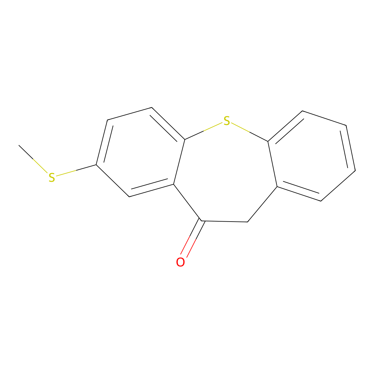 3-methylsulfanyl-6H-benzo[b][1]benzothiepin-5-one molecular structure, CAS 16219-08-2