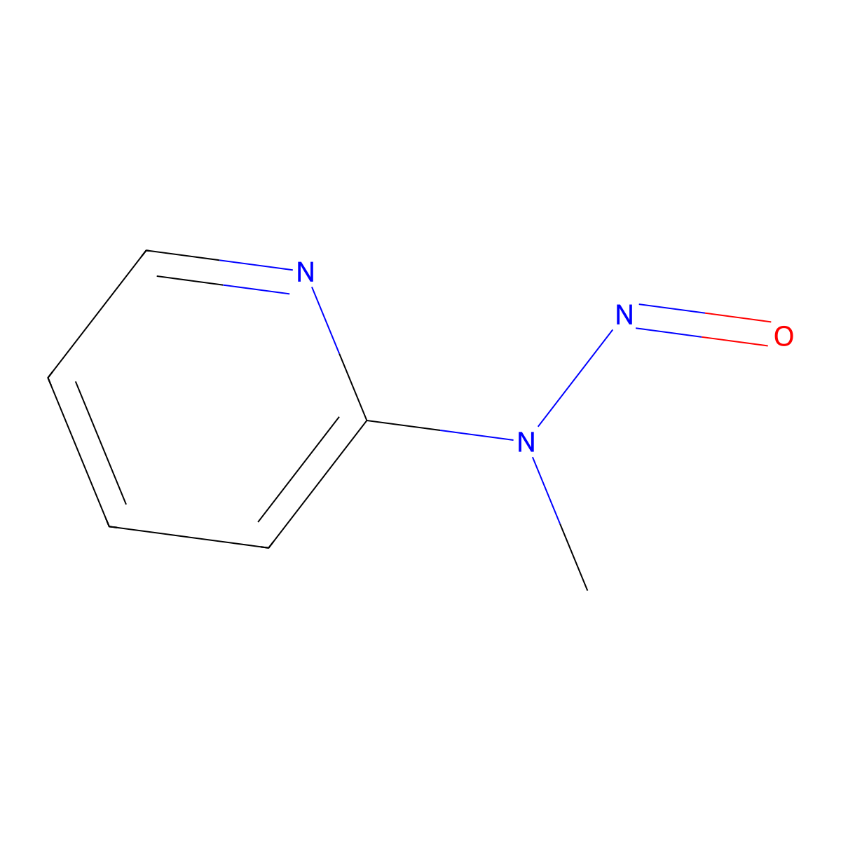 N-Methyl-N-nitroso-2-pyridinamine molecular structure, CAS 16219-98-0