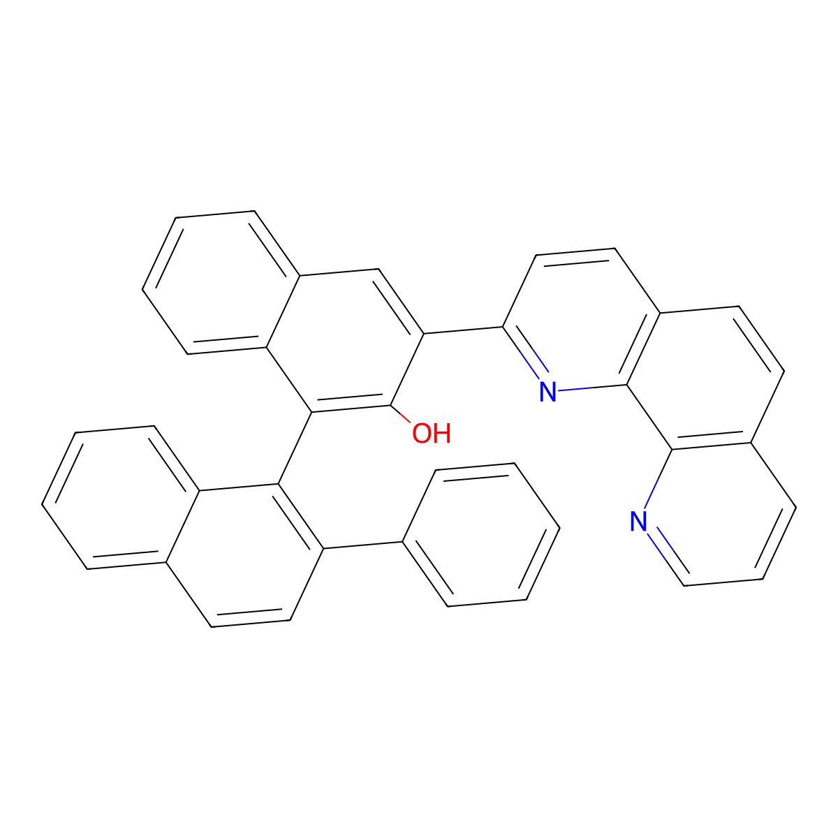 (1S)-3-(1,10-Phenanthrolin-2-yl)-2'-phenyl-[1,1'-binaphthalen]-2-ol molecular structure, CAS 1621903-81-8