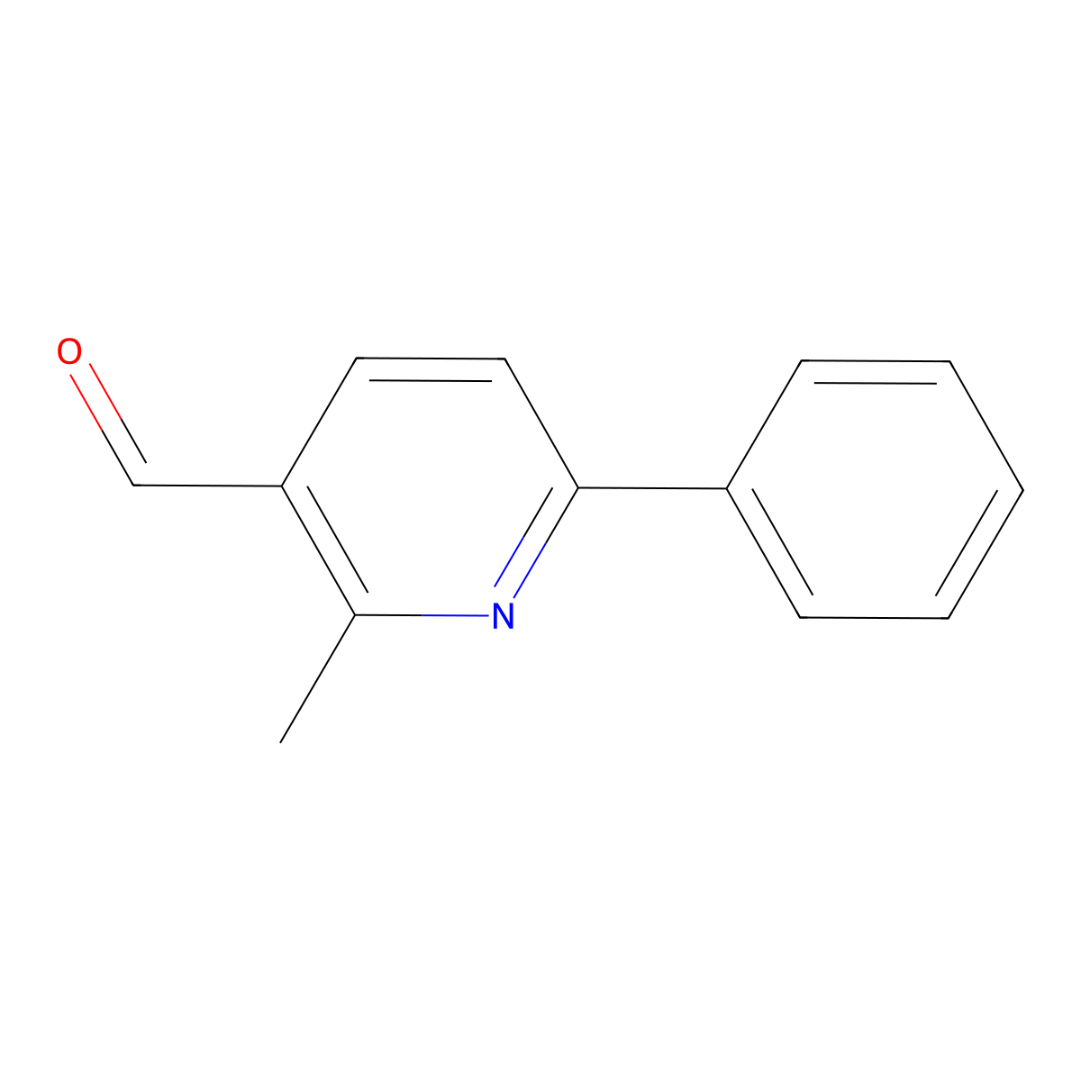 2-Methyl-6-phenylnicotinaldehyde molecular structure, CAS 162191-95-9