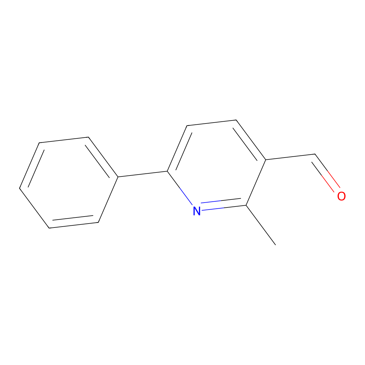 2-Methyl-6-phenylnicotinaldehyde molecular structure, CAS 162191-95-9