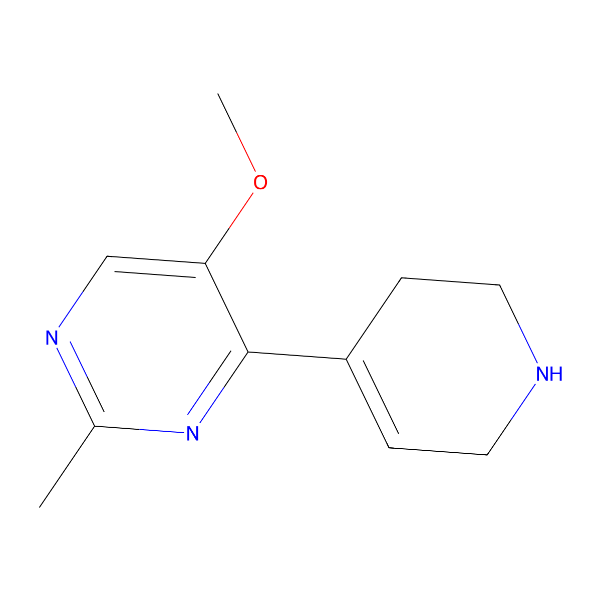 5-Methoxy-2-methyl-4-(1,2,3,6-tetrahydro-4-pyridinyl)pyrimidine molecular structure, CAS 1621910-20-0