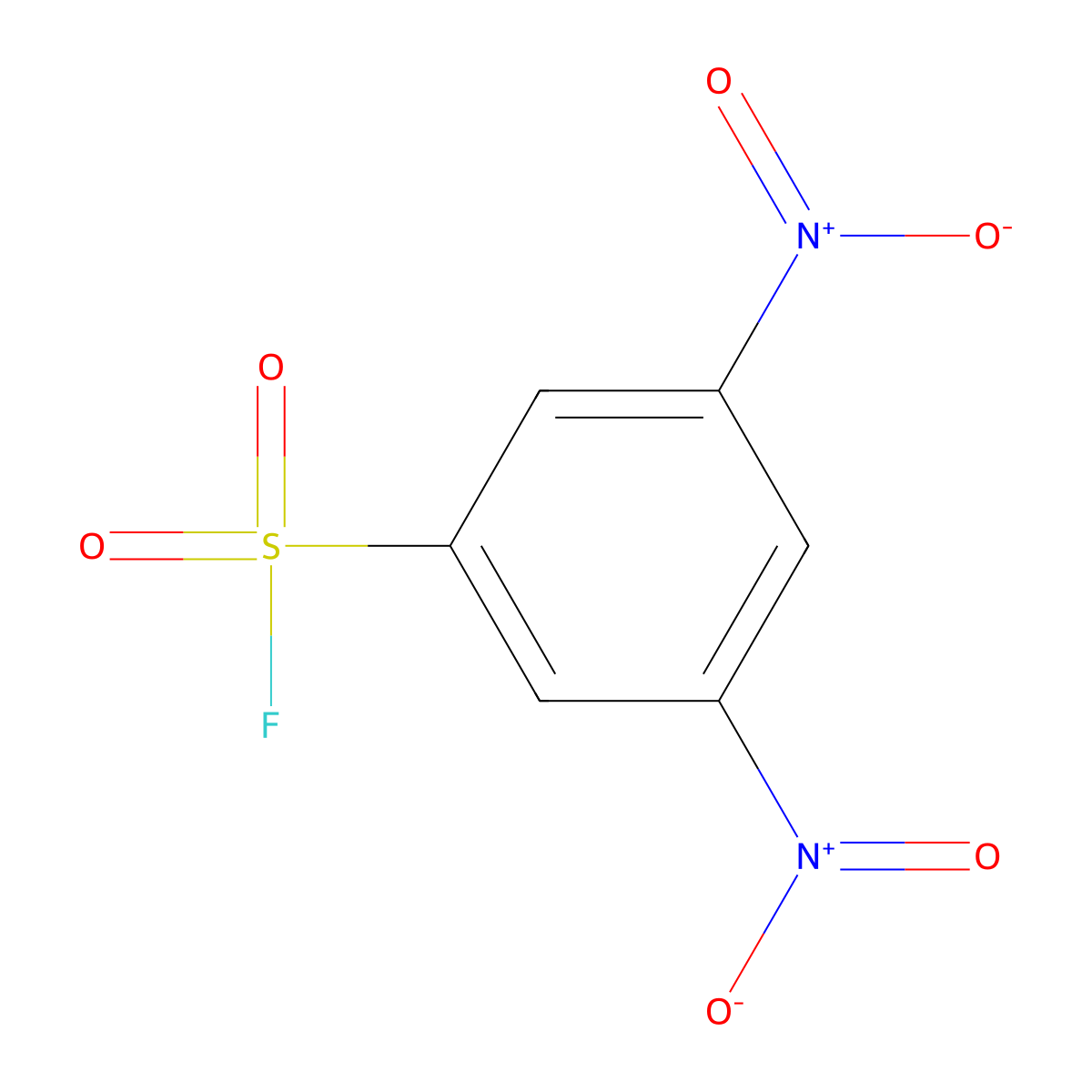 3,5-Dinitrobenzene-1-sulfonyl fluoride molecular structure, CAS 1621957-58-1