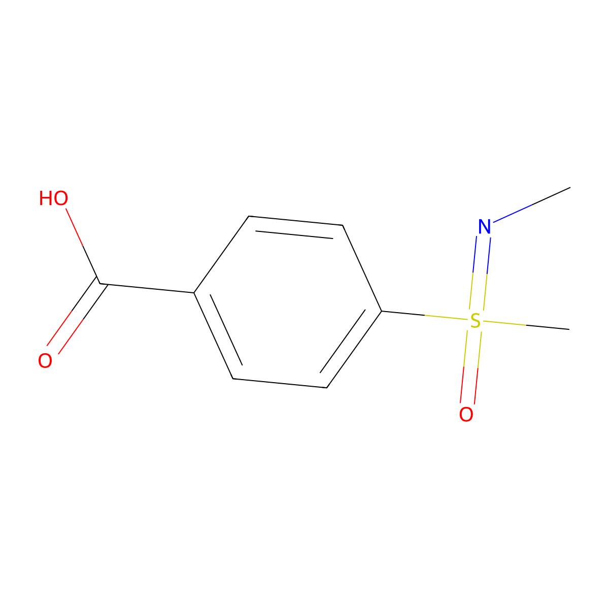 4-[Methyl(methylimino)oxo-lambda6-sulfanyl]benzoic acid molecular structure, CAS 1621962-31-9