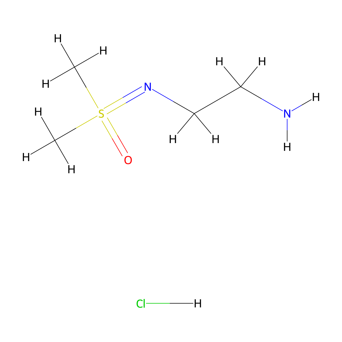 [(2-Aminoethyl)imino]dimethyl-lambda6-sulfanone hydrochloride molecular structure, CAS 1621962-48-8