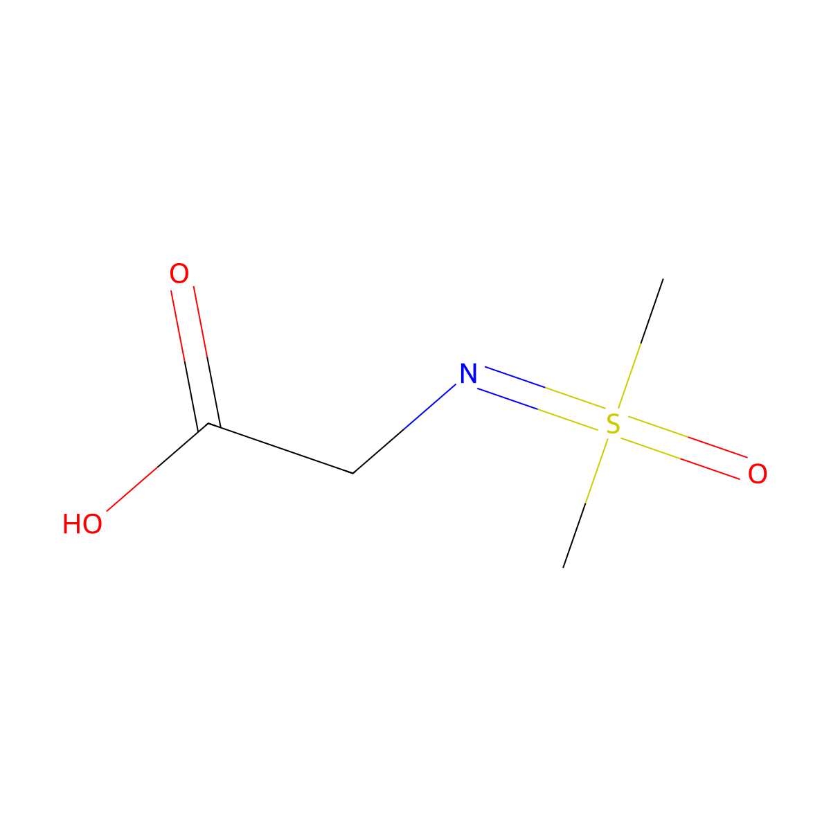 2-((Dimethyl(oxo)-lambda6-sulfanylidene)amino)acetic acid molecular structure, CAS 1621962-49-9