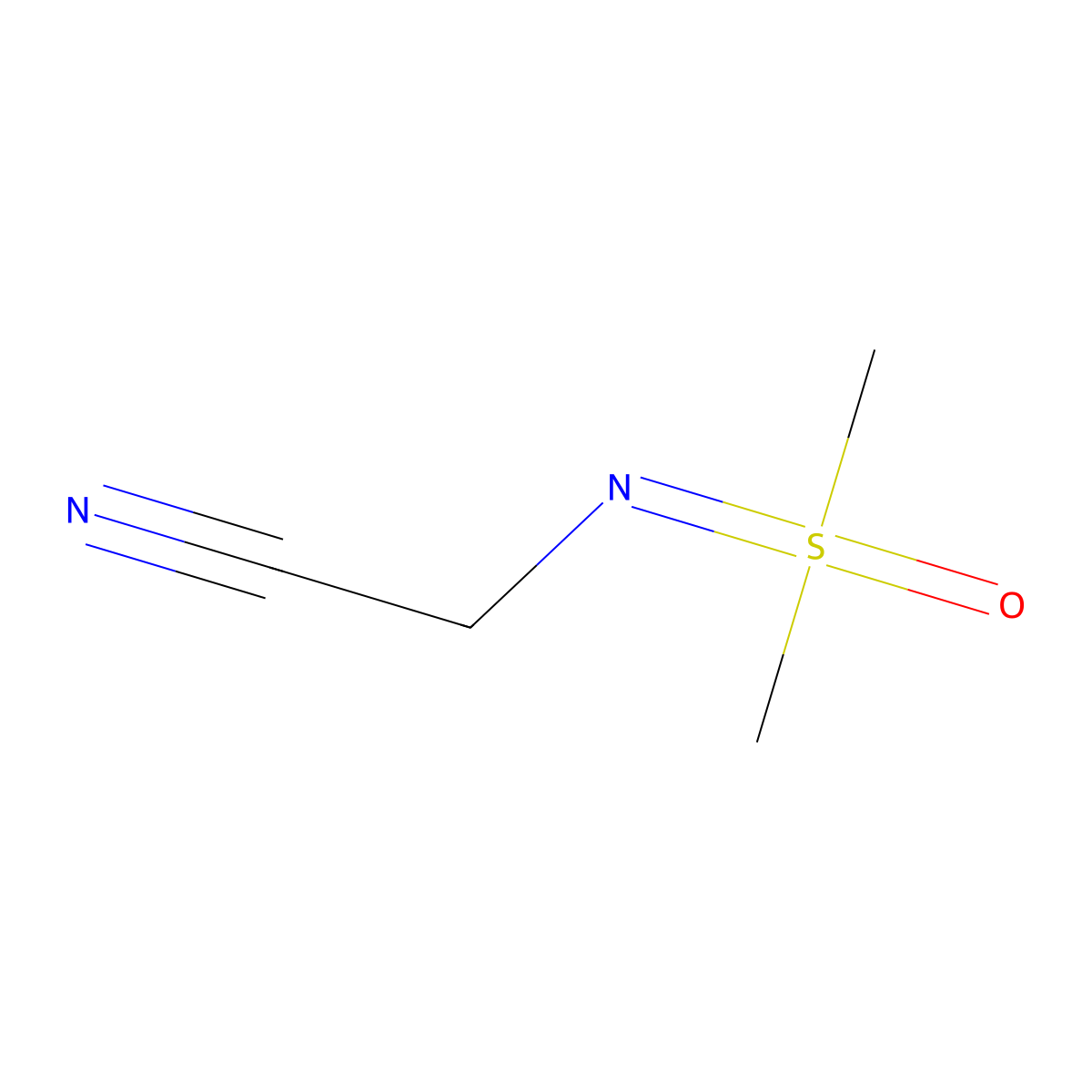 2-{[Dimethyl(oxo)-lambda6-sulfanylidene]amino}acetonitrile molecular structure, CAS 1621962-67-1