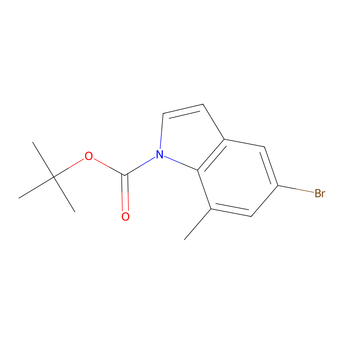 tert-Butyl 5-bromo-7-methyl-1H-indole-1-carboxylate molecular structure, CAS 1621963-70-9