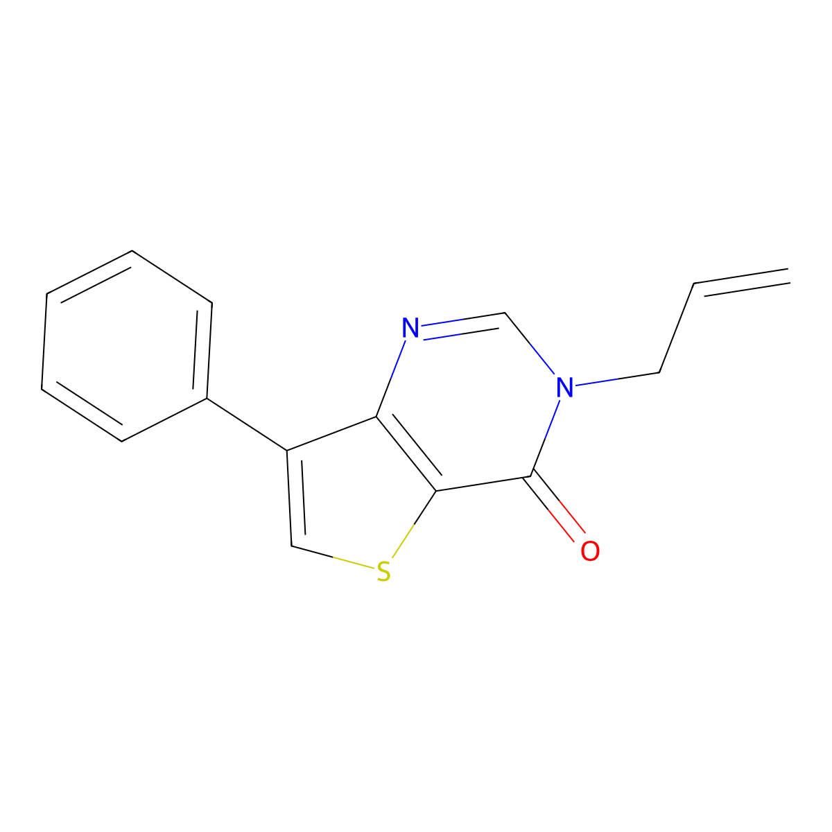 3-Allyl-7-phenylthieno[3,2-d]pyrimidin-4(3H)-one molecular structure, CAS 1621967-97-2