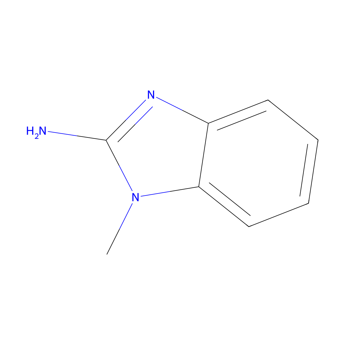 2-Amino-1-methylbenzimidazole molecular structure, CAS 1622-57-7
