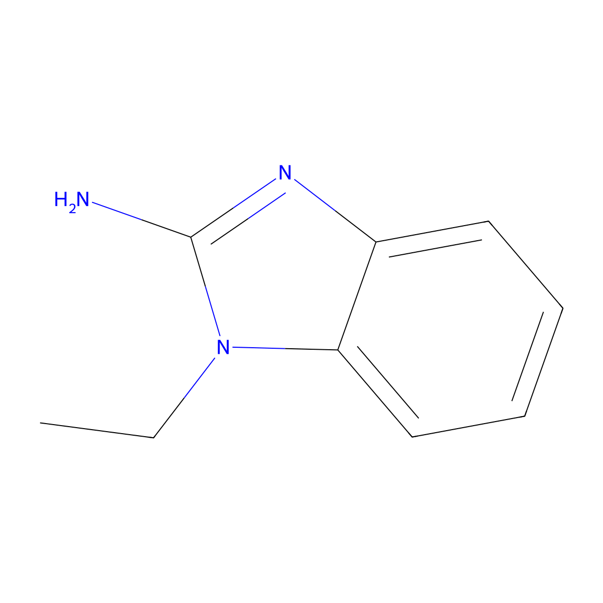 1-ethyl-1H-1,3-benzodiazol-2-amine molecular structure, CAS 1622-58-8