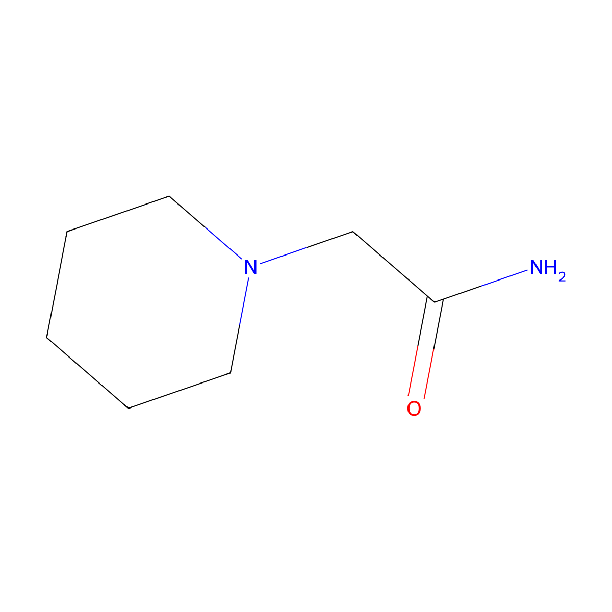 2-(Piperidin-1-yl)acetamide molecular structure, CAS 1622-87-3