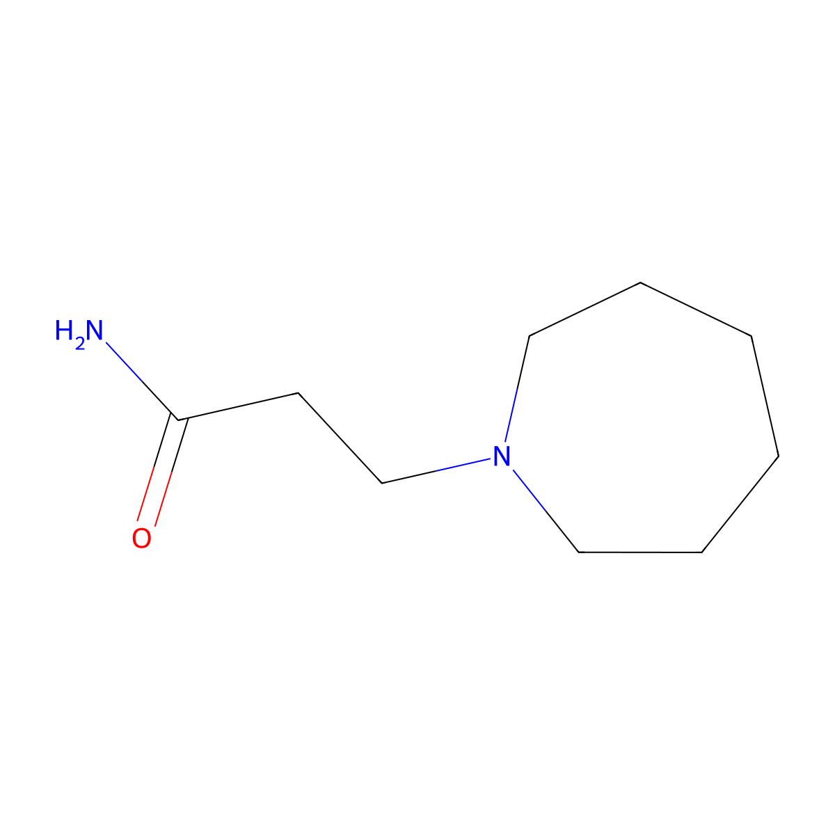3-(Azepan-1-yl)propanamide molecular structure, CAS 1622-92-0
