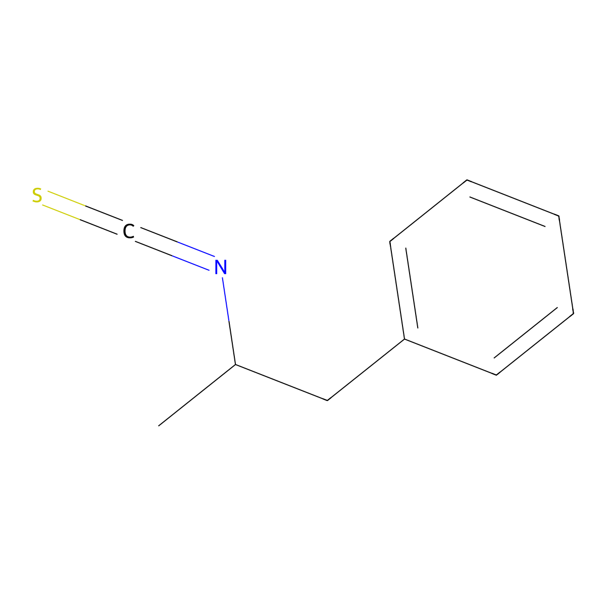 Amphetamine isothiocyanate molecular structure, CAS 16220-05-6