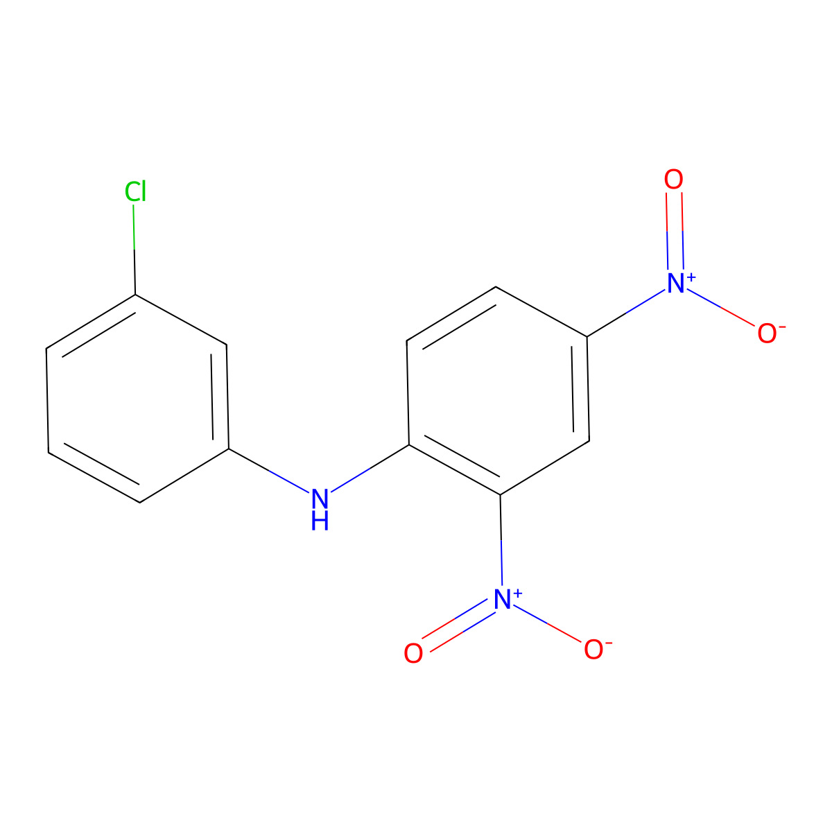 3'-Chloro-2,4-dinitrodiphenylamine molecular structure, CAS 16220-58-9
