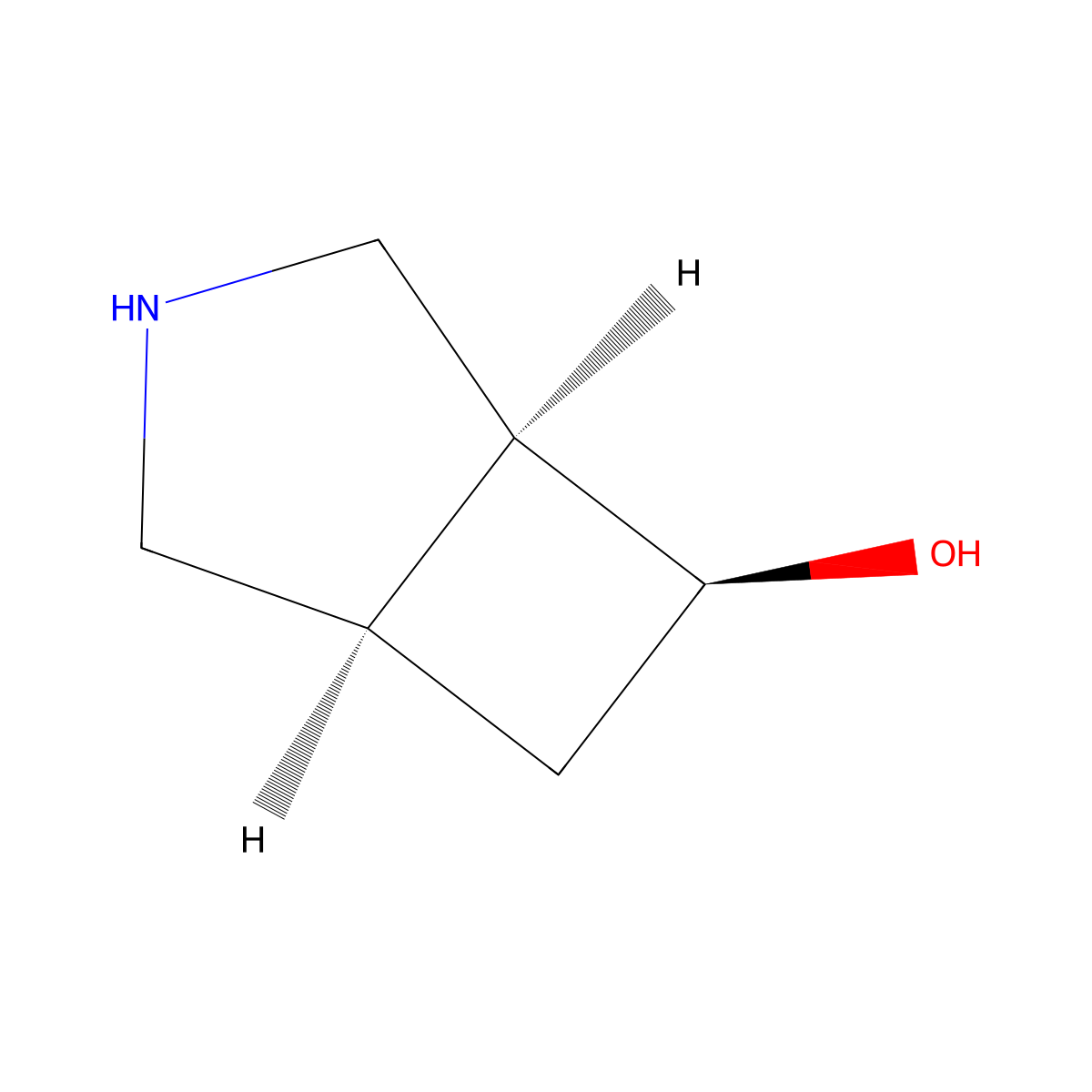(1R,5S,6S)-3-azabicyclo[3.2.0]heptan-6-ol molecular structure, CAS 162205-83-6