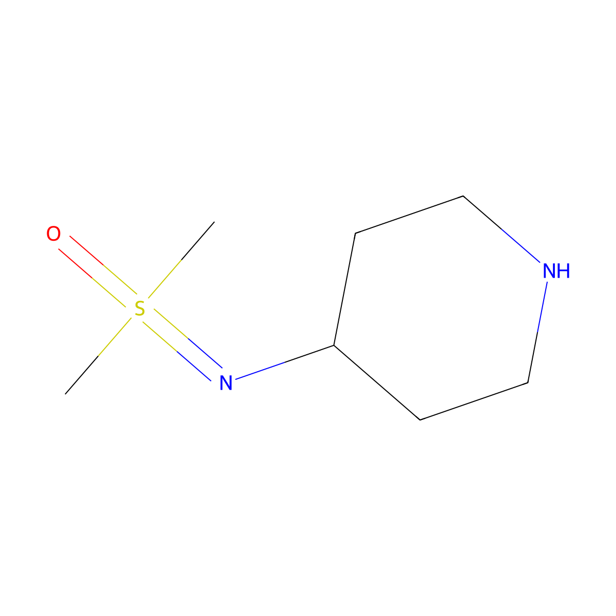 Dimethyl[(piperidin-4-yl)imino]-lambda6-sulfanone molecular structure, CAS 1622050-38-7
